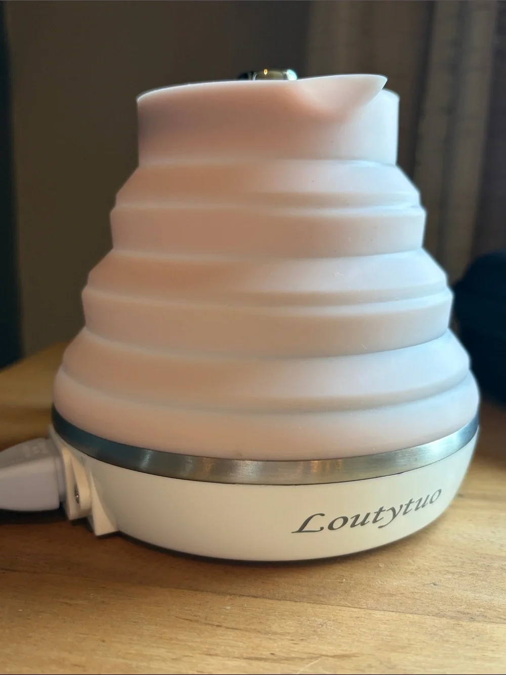 Pink Collapsible Electric Kettle Travel Case